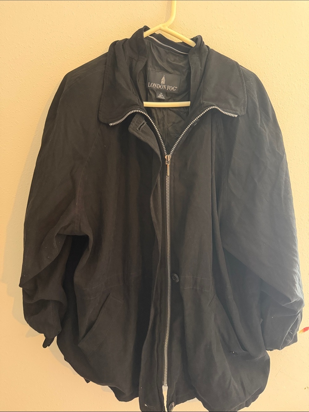 London Fog Black' Zip Front Jacket
